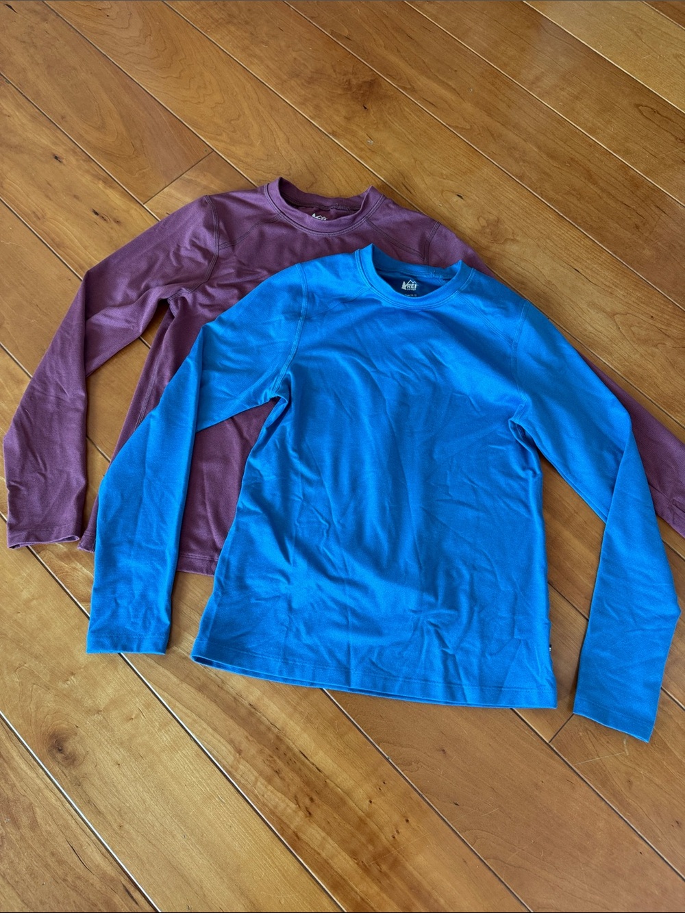 Kids REI Long Sleeve Crew Neck Shirt - Blue & Plum (2)